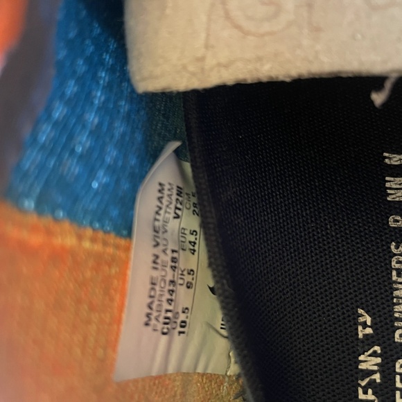 Nike React Infinity Run Flyknit CU1443-481 in Blue and Orange - Picture 5 of 5